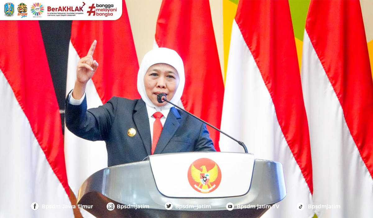 Di Pelatihan Kepemimpinan ASN, Gubernur Khofifah: Peningkatan Kualitas SDM Jadi Kunci Wujudkan Indonesia Emas